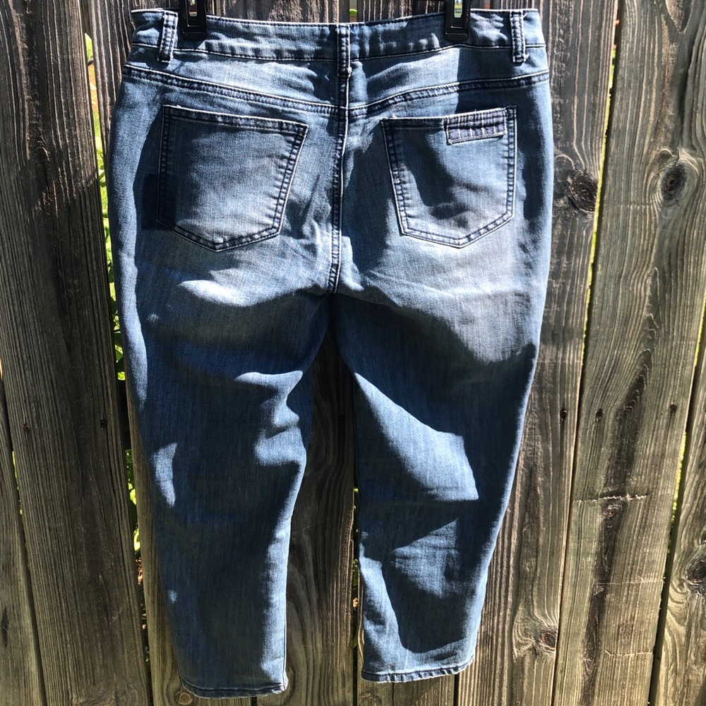 Indigo Thread Co. Patchwork Cropped Pants - image 3